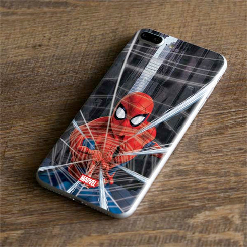 Marvel Spiderman Web Throw iPhone 8 Plus Skin